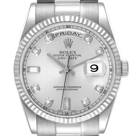 mens white gold rolex president|Rolex president watch price.